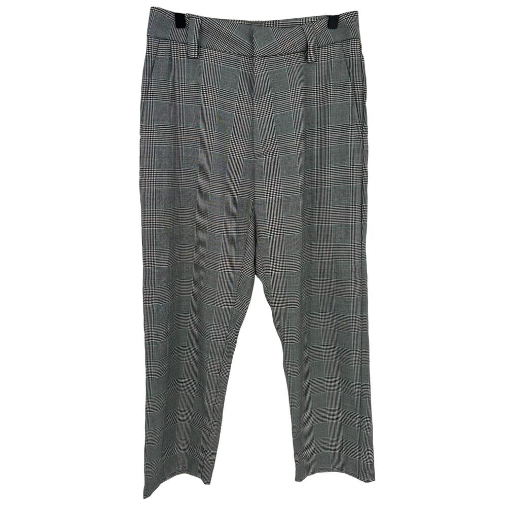 Carhartt Runa Wool Blend Plaid Pants Black Green High Waisted Workwear Office 29